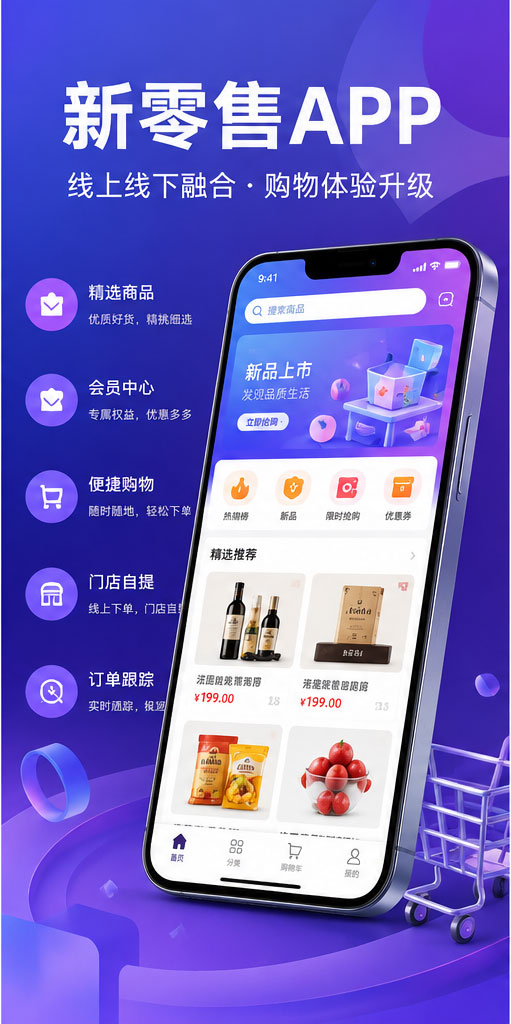 新零售APP 界面示意